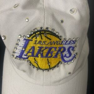 Los Angeles LA Lakers Basketball Adjustable Hat with Bling Rhinestones